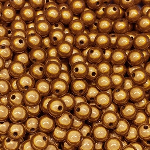 8mm 30St. Miracle Beads Magic Beads Wunderperlen 3D Effekt Ilumination Fädell.2 9506 mittelbraun