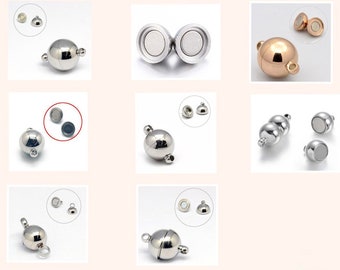 Auroris Magnetverschluss Edelstahl Schwarz – Zylinderförmig, 5 Mm Loch, Für Armbänder & Schmuck