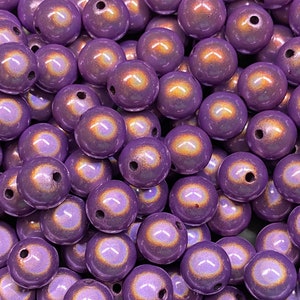 12mm 18St. Miracle Beads Magic Perlen Wunderperlen 3D Effekt Ilumination Fädelloch 2mm 8512 flieder