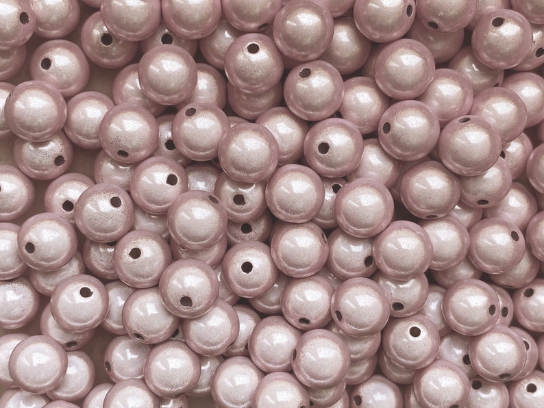 10mm 22St. Miracle Beads Magic Perlen Wunderperlen 3D Effekt Ilumination Fädelloch 2mm 4040 rose-light