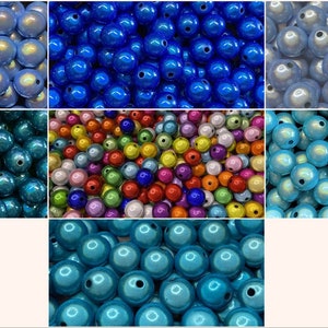 12mm 18St. Miracle Beads Magic Perlen Wunderperlen 3D Effekt Ilumination Fädelloch 2mm Bild 1