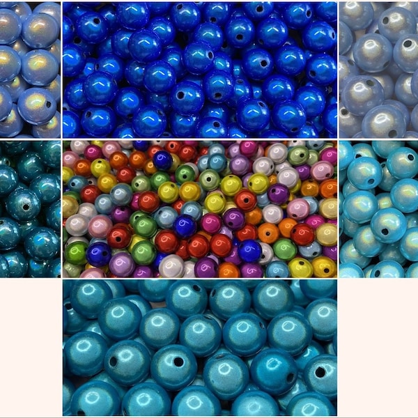 12mm 18St. Miracle Beads Magic Perlen Wunderperlen 3D Effekt Ilumination Fädelloch 2mm