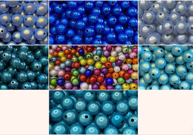 12mm 18St. Miracle Beads Magic Perlen Wunderperlen 3D Effekt Ilumination Fädelloch 2mm afbeelding 1