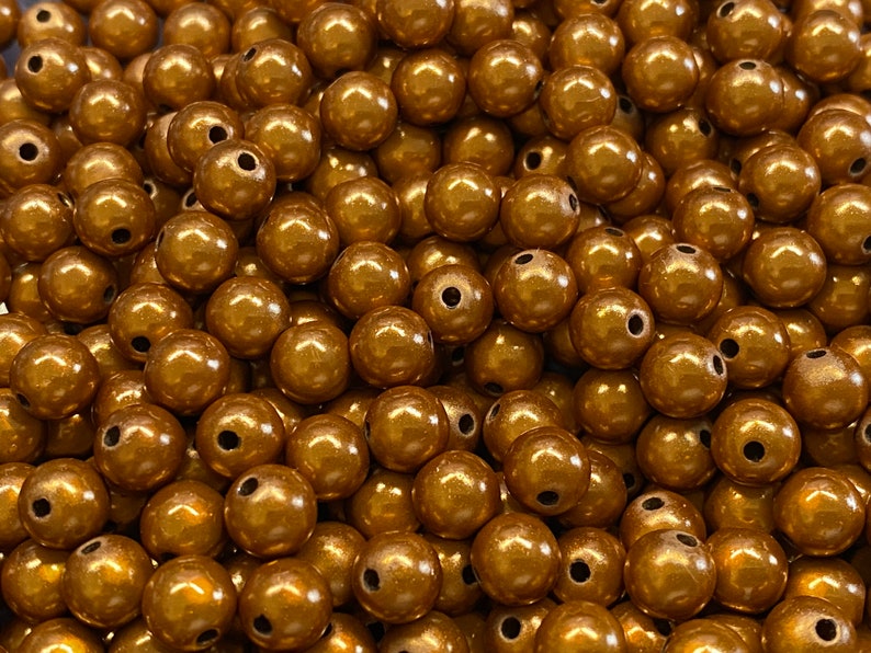 8mm 30St. Miracle Beads Magic Beads Wunderperlen 3D Effekt Ilumination Fädell.2 9526 kupfer