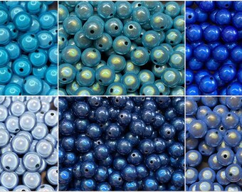 14mm 16St. Miracle Beads Magic Perlen Wunderperlen 3D Effekt Ilumination Fädelloch 2mm