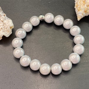 1St. Armband 12mm Gr.S silber Miracle Beads Magic Perlen 3D Illumination 418 418 weiss