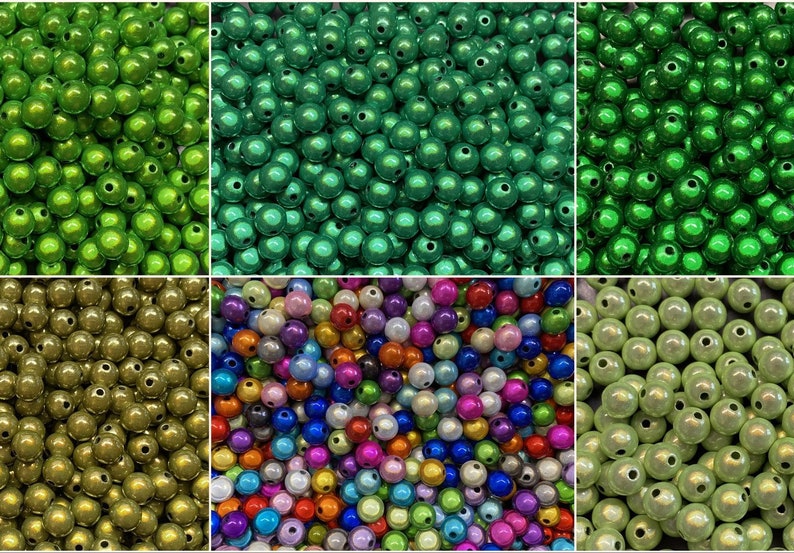 8mm 30St. Miracle Beads Magic Beads Wunderperlen 3D Effekt Ilumination Fädell.2 image 1