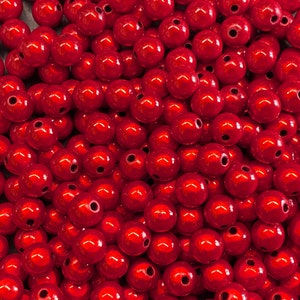 10mm 22St. Miracle Beads Magic Perlen Wunderperlen 3D Effekt Ilumination Fädelloch 2mm 4000 rot