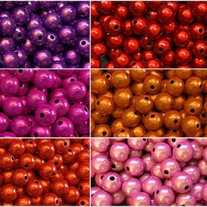 8mm 30St. Miracle Beads Magic Beads Wunderperlen 3D Effekt Ilumination Fädell. 2mm immagine 1