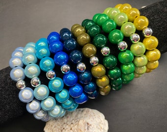 1St. Armband 12mm Gr.S silber Miracle Beads Magic Perlen 3D Illumination #A419
