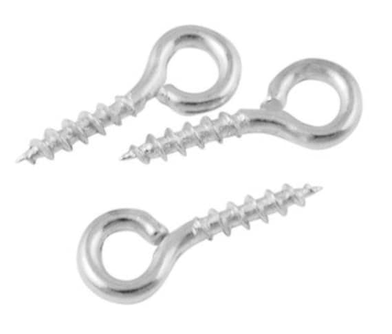 Fassungen Ösen Aufhänger 50St #7095 Schraube Hänger Iron Screw Eye Pin Bail Peg