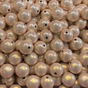 12mm 18St. Miracle Beads Magic Perlen Wunderperlen 3D Effekt Ilumination Fädelloch 2mm 8545 champagner