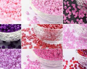 4mm 250St. Rocailles Glasperlen Seed Beads Fädelloch 1-1,5mm Pink Rosa