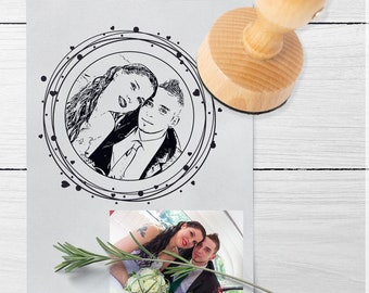 Foto Stempel mit deinem Foto - personalisiertes Geschenk - Portraitstempel - Bilderstempel - verschiedene Größen - 403