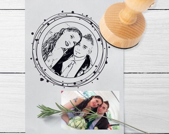 Foto Stempel mit deinem Foto - personalisiertes Geschenk - Portraitstempel - Bilderstempel - verschiedene Größen - 403