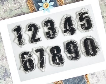 Zahlen  | Silikon - Clear Stempel | Stamps | 1 Motiv | 1115