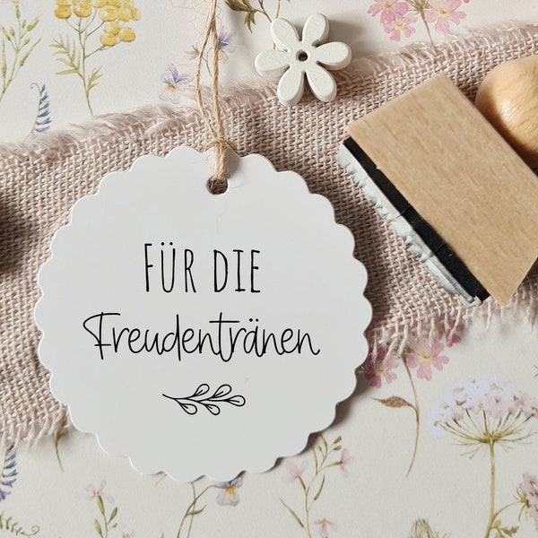 Für die Freudentränen - Holzstempel - Motiv: 915 - Hochzeitsstempel