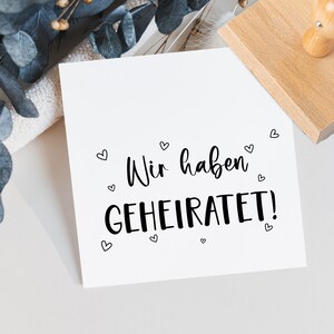 Wir haben geheiratet | Holzstempel mit Herzchen | Motiv 1190