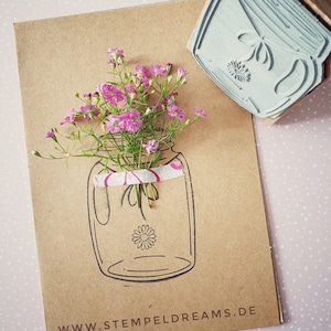 Mason Jar - Stempel für Blumenstrauss - Motiv: 709