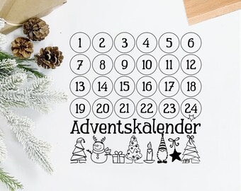 Adventskalender zum Ankreuzen - XXL Holzstempel in verschiedenen Größen - 1120