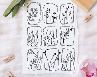 Flowerdoodle Stempel | Kartenstempel | 12 cm x 10 cm | XXL Stempel - 906