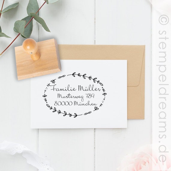 Xl Family Stamp Address Stamp Wood Stamp Personalized Etsy