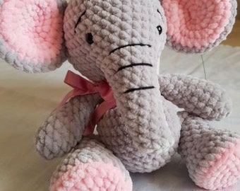 Elephant cuddly toy Amigurumi 25 cm new