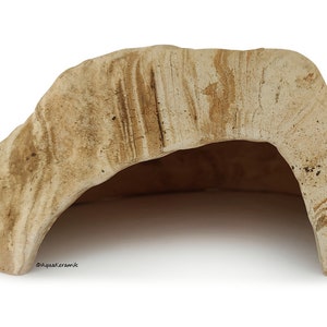 Small stone cave &#39;Maru&#39; made of clay by AquaKeramik