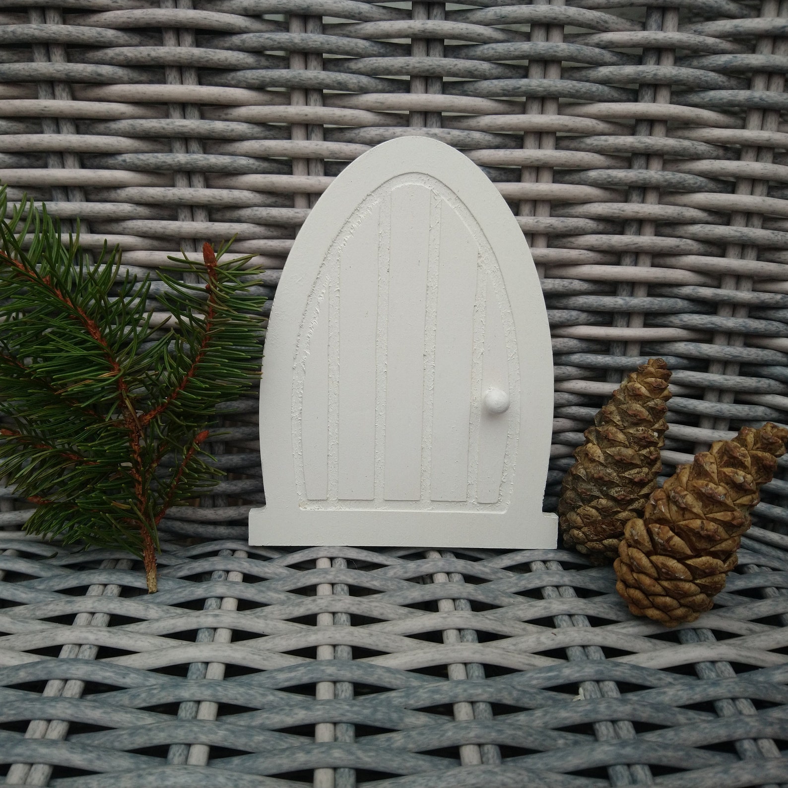 Wichteltür für den Garten Feentür Baum Elfentür aus Holz