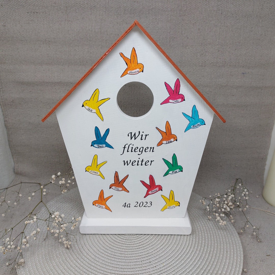 Abschiedsgeschenk Vogelhaus für die Lehrerin, Kindergartenabschied