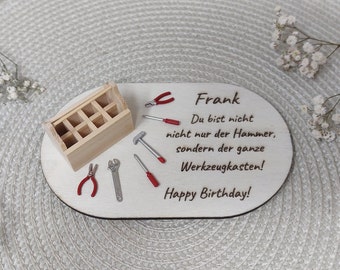 Handwerker Geschenk zum runden Geburtstag, Geburtstagsgeschenk Mann, personalisiert, runder Geburtstag, zur Rente, zum Ruhestand Mann