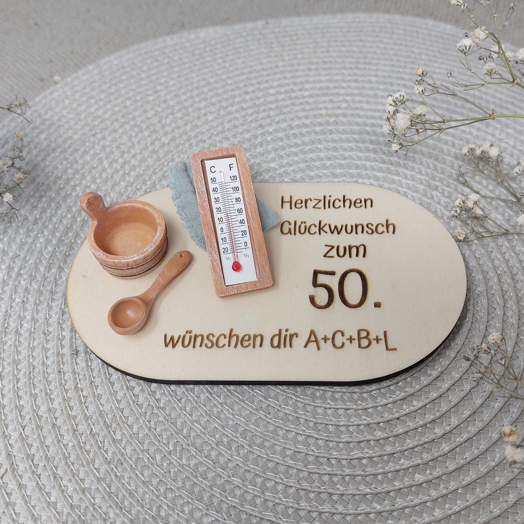 Sauna Geschenk personalisiert zum runden Geburtstag kleine Etsy.de