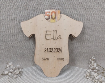 Geschenk zur Geburt, Personalisiertes Geschenk für Babys, Geburtsgeschenk mit Geburtsdaten, aus Holz, Baby Junge, Baby Mädchen