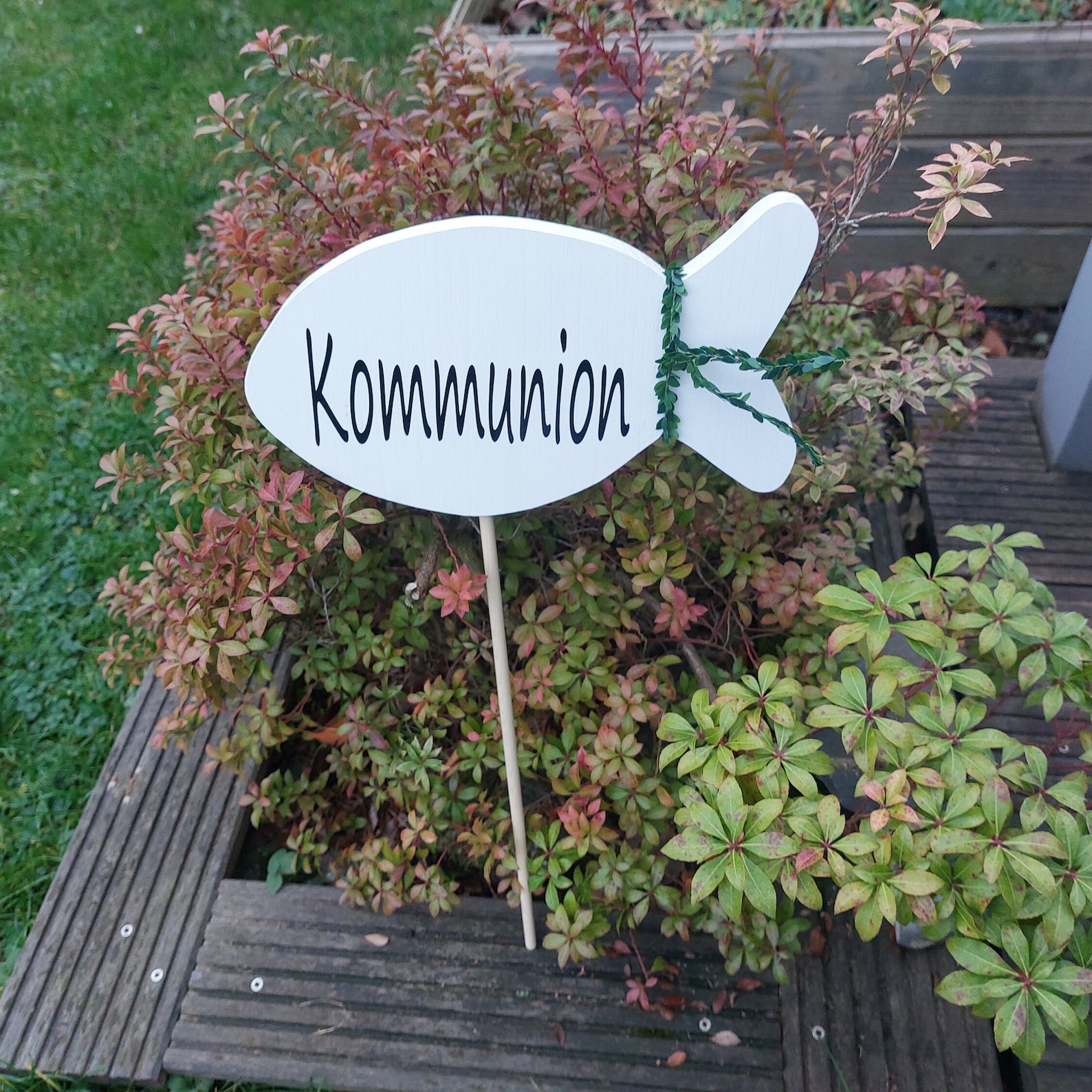 Personalisiert Kommunion Tasse – Mit Namen & Datum, Bunter Fisch-Motiv, Keramik, Spülmaschinenfest