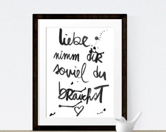 Nimm Dir Was Du Brauchst Etsy