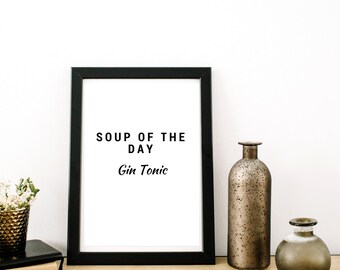 Poster GIN für Küche oder als Geschenk!