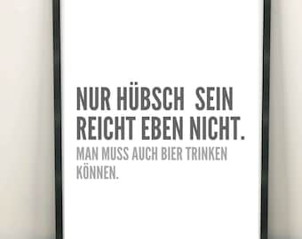 Druck Print "Bier" A4