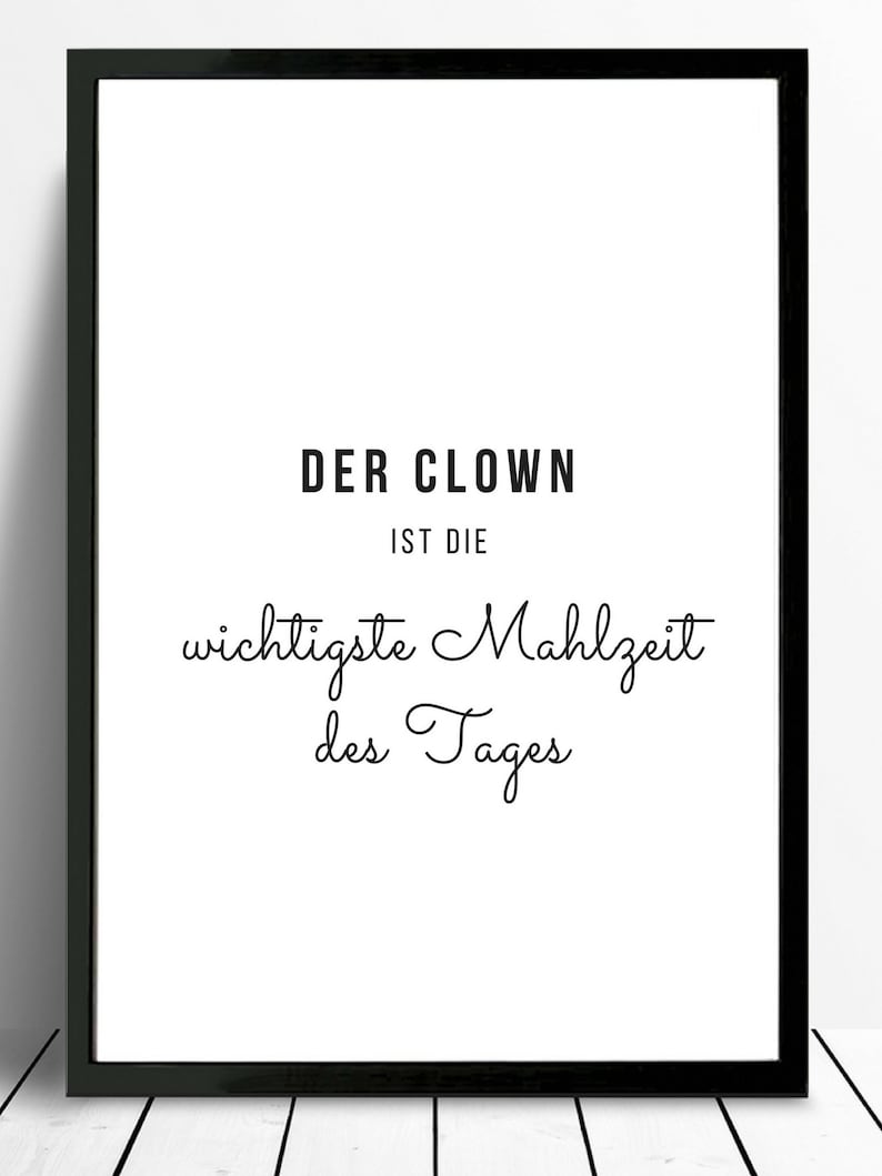 Poster A4 Clown. Küchenposter | Etsy