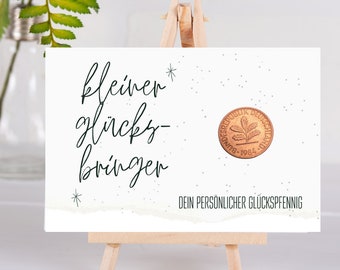 Glückspfennig mit Jahreszahl | Geburtstage, Weihnachten & Silvester | Glücksbringer | Original DM Pfennig für alle Generationen