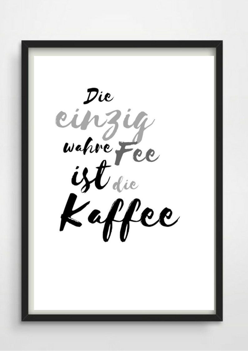 Druck Print Fee Kaffee A4 Bild 1