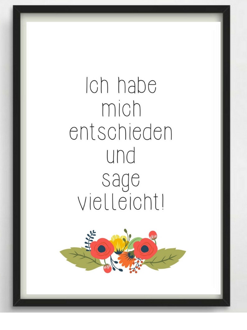 Druck Vielleicht A4, Geschenk Bild 1