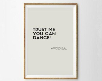 Poster A4 Vodka for kitchen or gift!