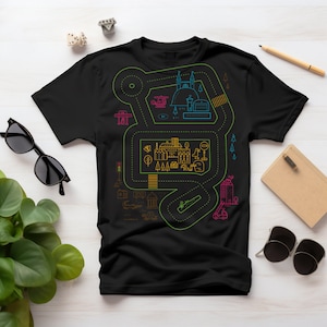Spielshirt, Massageshirt, Perfektes Männergeschenk, Straßenkarte, Auto spielen, Geschenk Papa,  Taufgeschenk, Vatertag