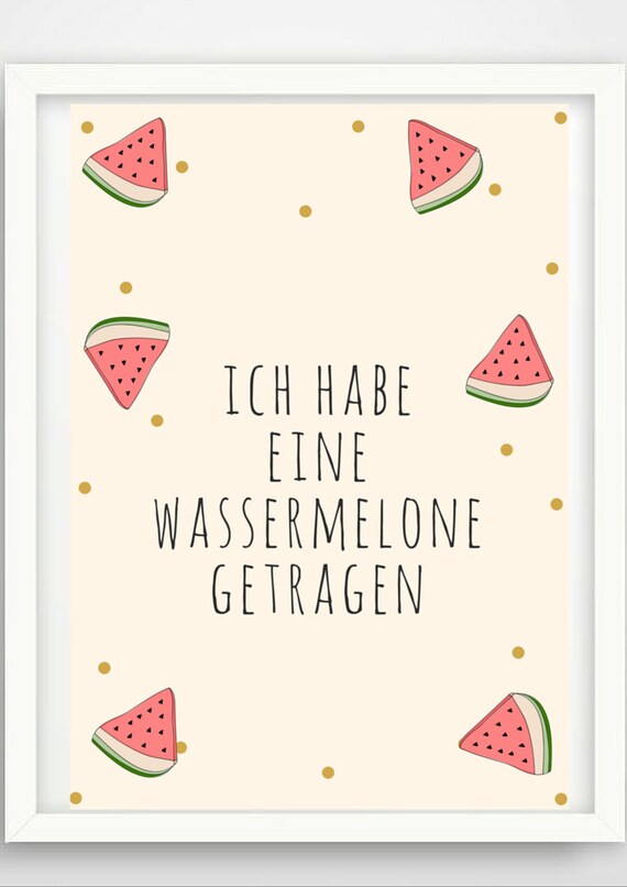 Poster A4 Dirty Dancing Wassermelone Getragen Etsy