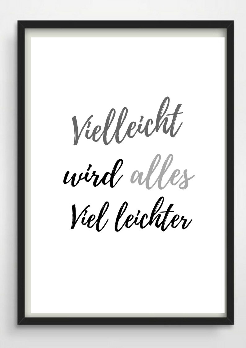 Druck Vielleicht, Geschenk, A4 image 1