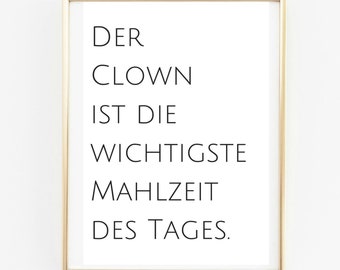 Poster A4 Clown. Küchenposter