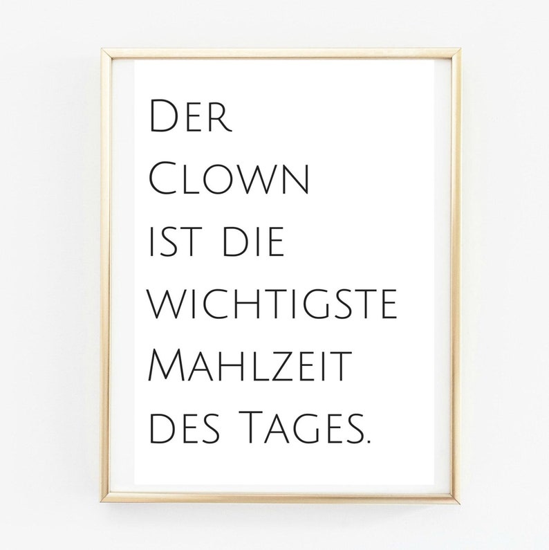 Poster A4 Clown. Küchenposter Bild 1