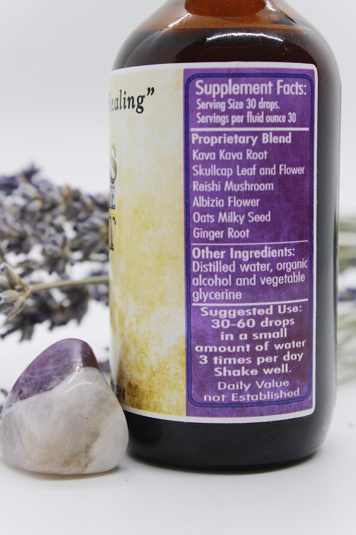 Peaceful Calm Calming Tincture Natural Anxiety Relief Panic Etsy UK