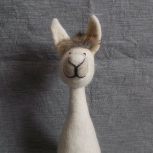 Lama alpaca made of felt decoration felt animal image 1