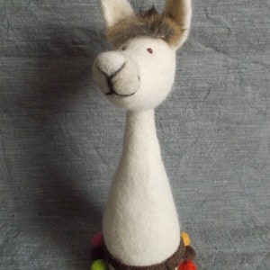 Lama alpaca made of felt decoration felt animal image 4